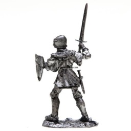 Tin 54mm French Knight With Sword 14Th Century Metal Castings Miniature - thumbnail 3