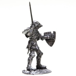 Tin 54mm French Knight With Sword 14Th Century Metal Castings Miniature - thumbnail 2