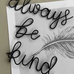 Wire Quote For Wall, Custom Metal Freehand Wire Sign, Wall Hanging, Family Quote, Bespoke - thumbnail 2