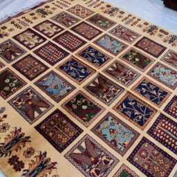 5??7Ft Handwoven Afghan Wool Rug- Geometric Chob Design - Boho Bedroom Rug - thumbnail 3