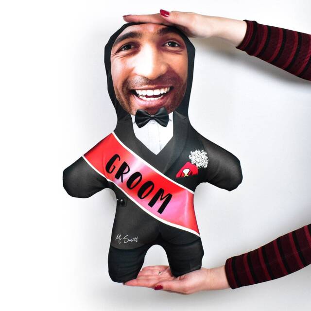 Wedding Groom - Stag Personalised Mini Me??? Photo Doll/Face Teddy Novelty Gift Party - image 1