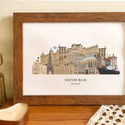 Edinburgh Skyline Print, Landmarks, Cityscape, Wall Art, Illustration, Travel Poster, Gift - thumbnail 2
