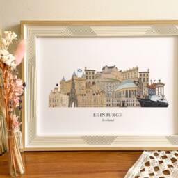 Edinburgh Skyline Print, Landmarks, Cityscape, Wall Art, Illustration, Travel Poster, Gift - thumbnail 3