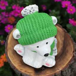 Winter Bears Statue Concrete Teddy Bear Sculpture Stone Pair Figurine Garden Decoration Handmade Ornament Teddy Lover Gift - thumbnail 4