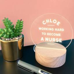 Personalised Mini Led Desk Lamp - Personalized For Students Unique Gifts For University 7 Light Colour Options