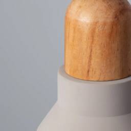 Teo - Wood & Concrete Pendant Light Modern Scandinavian Nordic Ceiling Lamp - thumbnail 2