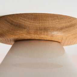 Blue & White Element Flush Mount Ceiling Light in Ceramic Oak - thumbnail 3