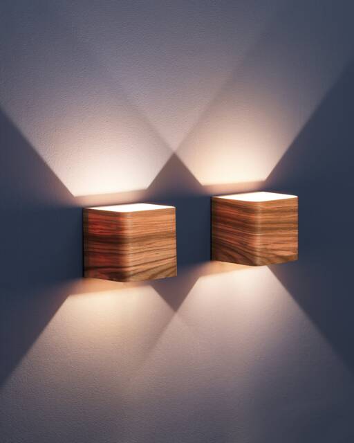 Curved Plywood Wall Sconces Set Ash Wood Lamps - image 1