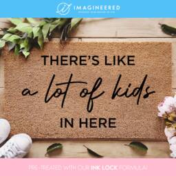 There's Like A Lot Of Kids in Here Doormat - Personalized Funny Welcome Mat Custom Family Gift - thumbnail 1