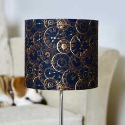 steampunk Black Gold Lampshade Drum Lamp Shade - Ceiling Lamp, Table 30cm Diameter