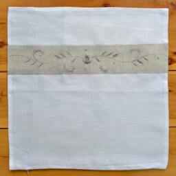 Pure Linen Cushion Throw Pillow Decorative - With Hiden Zipper 18 X Inches Gift Idea - thumbnail 2