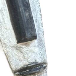 Hand Carved Sese Wood African Mask Long Wall Hanging, Ghana - thumbnail 3