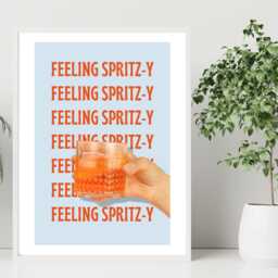 Feeling Spritz-Y L Cocktail Art Print Poster - Party Signature Drink Sign Trendy Wall Decor Minimalist Elegant Retro Gift A5 A4 A3 - thumbnail 2