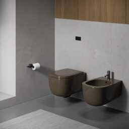 Modern Spacesaving Toilet Paper Holder With Hidden Mounting - Unique Bathroom Accesories, Black Metal Roll Holder, Housewarming Gift - thumbnail 3