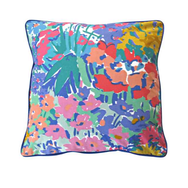 Liberty Secret Garden Cushion Cover Vintage Floral Cotton Throw Pillow - image 1