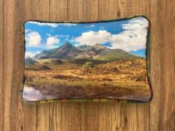 Harris Tweed Skye Cushion - Cuillins Scotland // Handmade Scottish Mountain Sale - thumbnail 1