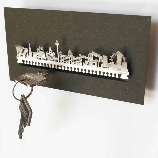 Liverpool Skyline Key Rack - Iconic Landmark Silhouette, Gift - image 1