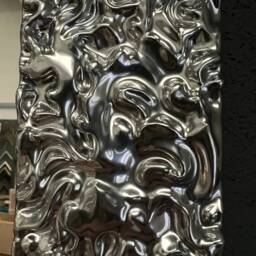 Handmade Wall Mirror Handcrafted Mirror Bevelled Ornate Chrome UK Made Solid Wood - thumbnail 3