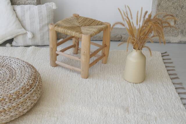 Large Cream Rug 200x300cm, Area Rug, Living Room Bedroom Contemporary Farmhouse Decor, Ecru - image 1