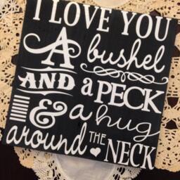 I Love You A Bushel & Peck Frame/Board/Wall Art - 11x11 Vinyl Lettering Only - thumbnail 3