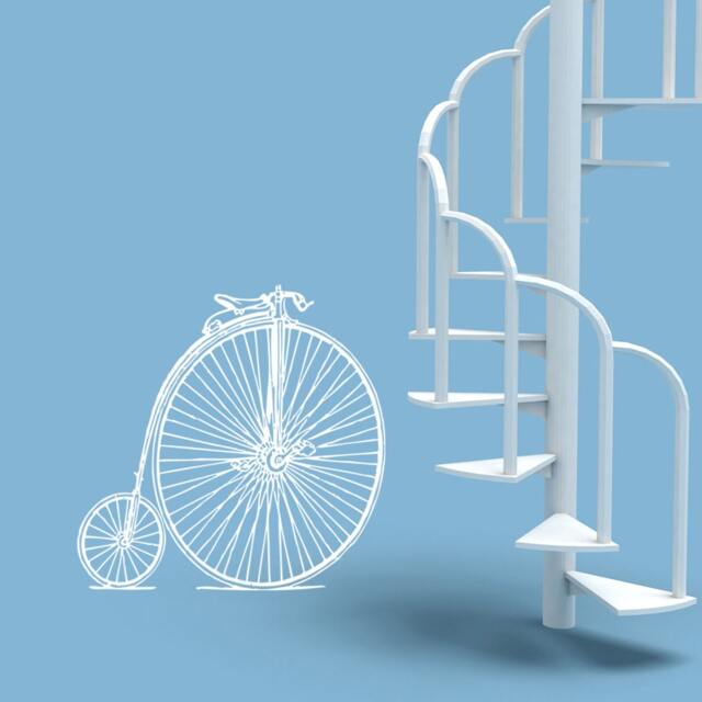 Penny-Farthing Vintage Retro High Wheel Bicycle Velocipede Vinyl Decal Wall Art Sticker - image 1