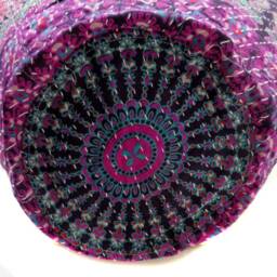 Handmade Floral Cotton Bean Bag Chair Embroidered Bohemian Ottoman Pouf - thumbnail 4