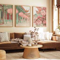 Japanese Lanterns in Tokyo, Set Of 3 Prints, Poster Set, Art, Tokyo Wall Oriental Home Decor, Gift Idea - thumbnail 2