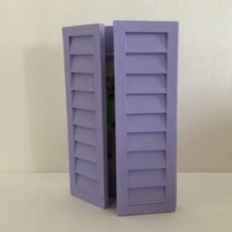 Beautiful Handmade Photo Frame With Side Louvres - And An Origami Collage - thumbnail 2