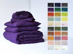 30 Colors 4 Piece Linen Bedding Set Custom With 1 Duvet Cover, Fitted Sheet & 2 Pillowcases, Multiple Closure Options, Made To Order