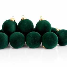 Flocked Christmas Ornaments Emerald Green - 12 Pcs 3, 15 - thumbnail 3