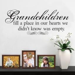 Grandchildren Heart Vinyl Wall Decal - Grandparent Picture Decor - thumbnail 1