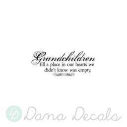 Grandchildren Heart Vinyl Wall Decal - Grandparent Picture Decor - thumbnail 3