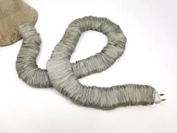 Gray Silk-Like Fabric Lamp Cord Cover, 9 Ft, Made in Usa - thumbnail 1
