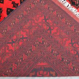 7x10 One Of A Kind Tribal Handmade High Pile Veg Dyes Wool Rug, Geometric Afghan Caucasian Floral Oriental Turkmen Red Bukhara Carpet - thumbnail 4