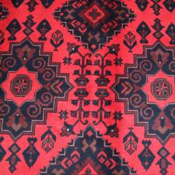 7x10 One Of A Kind Tribal Handmade High Pile Veg Dyes Wool Rug, Geometric Afghan Caucasian Floral Oriental Turkmen Red Bukhara Carpet - thumbnail 3
