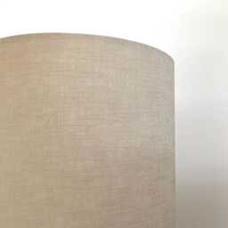 Natural Linen Drum Extra Tall Cylindrical Lampshade, With A White Lining - thumbnail 3
