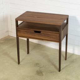 Bedside Table in Solid Walnut Wood - thumbnail 3