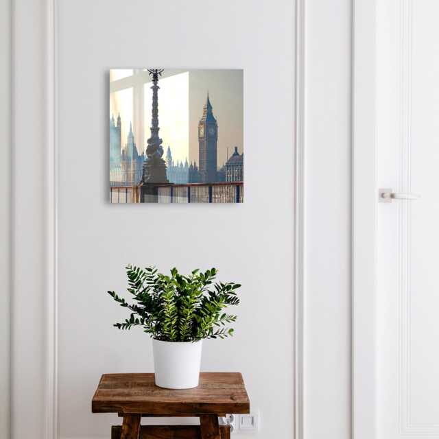 Urban Charm Wall Mounted Key Cabinet, Beige Industrial Box, Photographic Cities, For Lovers Of The Landscape - image 1