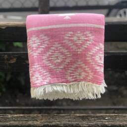 Hand Woven Turkish Cotton Peshtemal Towel Exotic Beach & Bath Blanket - thumbnail 2
