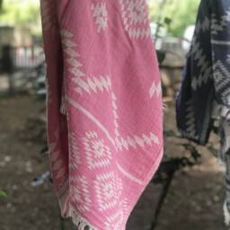 Hand Woven Turkish Cotton Peshtemal Towel Exotic Beach & Bath Blanket - thumbnail 3