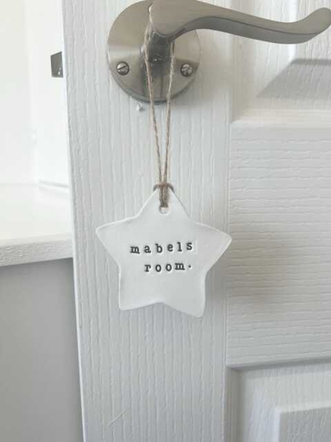 Children's Door Sign - Name For Nursery Plate Sign Playhouse Handle Bedroom Sign - image 1