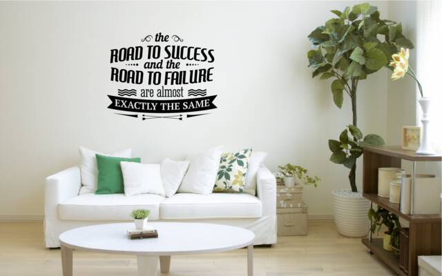 Road To Success Failure Wall Decal Motivation Quote Decor Sticker Vinyl Art Good Hose Home Decoration Gift Idea - image 1
