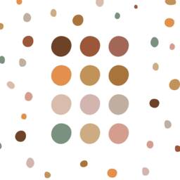 Boho Nursery Wall Decals 150 Earth Tone Polka Dot Stickers - thumbnail 2