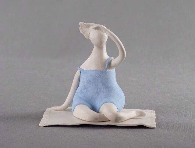 Ceramic Statuette, Figure, Ceramic Sculpture, Blue, Made To Order - image 1