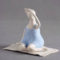 Ceramic Statuette, Figure, Ceramic Sculpture, Blue, Made To Order - thumbnail 3