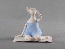 Ceramic Statuette, Figure, Ceramic Sculpture, Blue, Made To Order