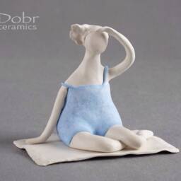 Ceramic Statuette, Figure, Ceramic Sculpture, Blue, Made To Order - thumbnail 2