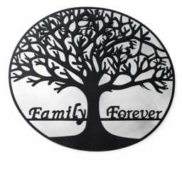 "Large 50cm Mirrored Wall Art Black Tree Of Life " - thumbnail 4