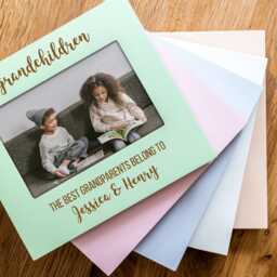Personalised Grandchildren Photo Frame Pastel Colours, Grandparent Gift - Lc1082 - thumbnail 4