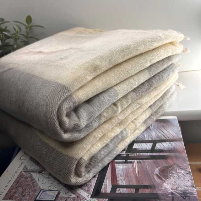 Hand-Loomed Yak Wool Blend Throw Himalayan Travel Blanket Yoga/Camping Warp Home Accessories Gift Fairly Traded From Nepal L27 - image 1